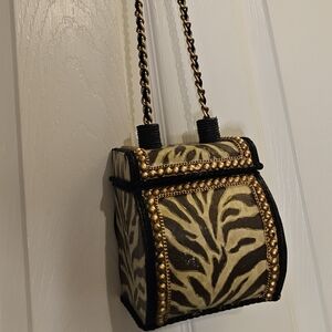 Vintage Purse with Gold handle